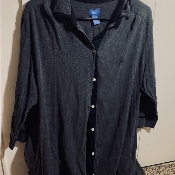 Grey button up pajama shirt - Picture 1 of 4